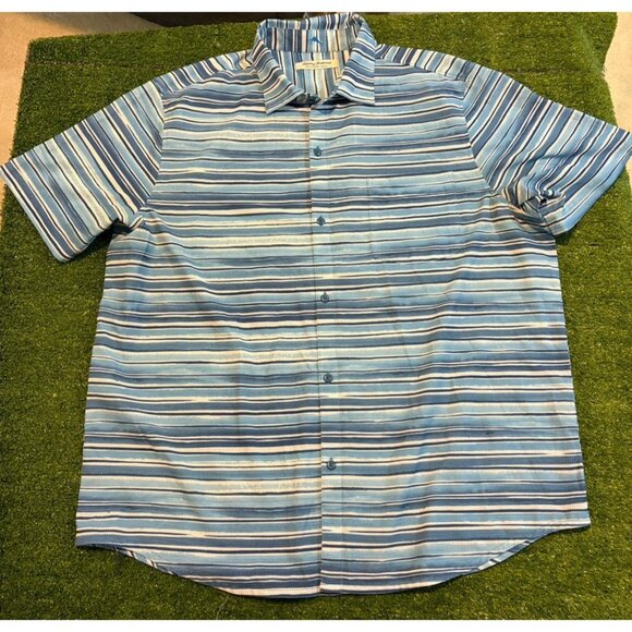 Tommy Bahama shirt mens XL blue white the bahama coast lighweight breathable 29 - Picture 3 of 11
